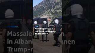 Thumbnail for Albaniërs de straat op vanwege bouw 'Trump-resort''