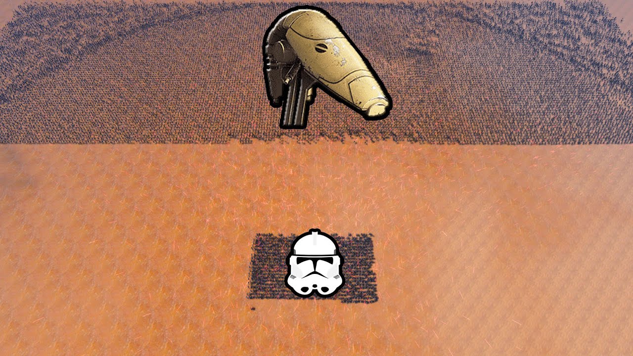 1,000 Clone Troopers VS 10,000 Battle Droids - UEBS: Star Wars Mod Battle Simulator