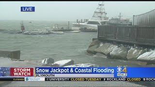 Waves Getting Choppier As High Tide Approaches In Plymouth