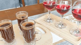 Turkish Coffee Brewing With Cherry Syrup