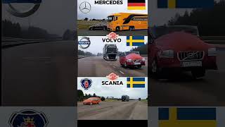 Truck Brake Test Mercedes vs Volvo vs Scania🔥 #viral #trending #shorts #viralvideo
