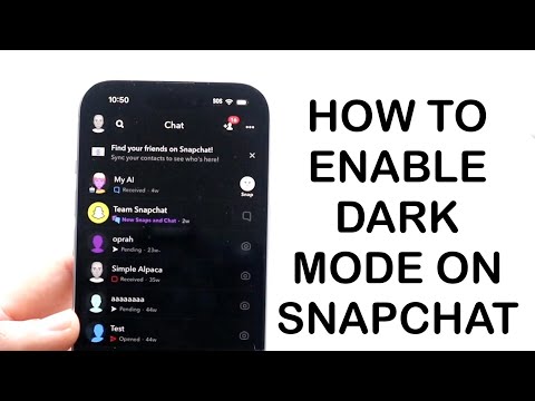 How To Turn On Dark Mode On Snapchat!