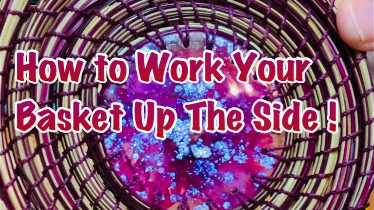 How To Work Your Pine Needle Basket Up The Side Beginners YouTube