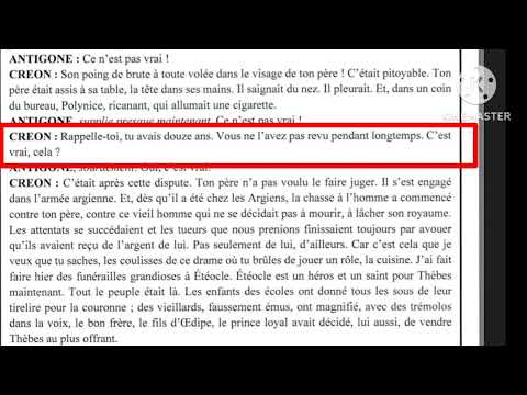 1bac تصحيح نموذج الإمتحان الجهوي Créon vs Antigone الأولى باكالوريا