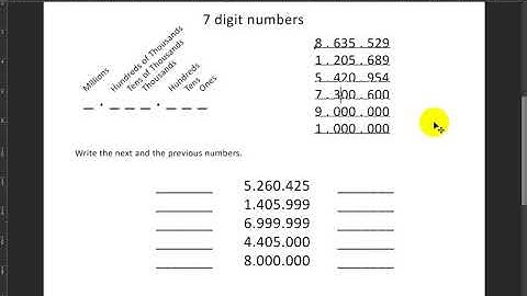 7 digit numbers