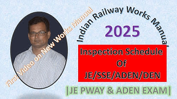 IRWM 2025 | Latest Inspection Schedule of JE | SSE | ADEN | DEN |