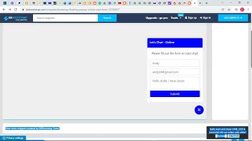 floating popup online chat form with source Code