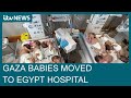 Premature babies in &#39;extreme critical condition&#39; transported from Gaza to Egypt | ITV News