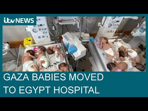 Premature babies in 'extreme critical condition' transported from gaza to egypt | itv news