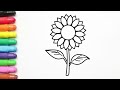 Cara Menggambar Bunga Matahari Yang Mudah