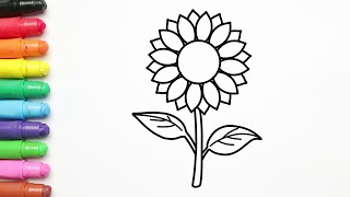 Cara Menggambar Bunga Matahari Yang Mudah