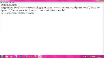 Make basic text to speech software using notepad