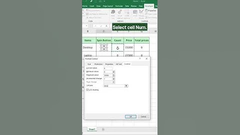 Spin feature in excel😍🔥 #excel Spin button ✅ #excel #exceltips #exceltutorial #exceltricks #msexcel