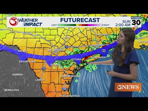 Warm Saturday before a cold front moves through overnight - YouTube
