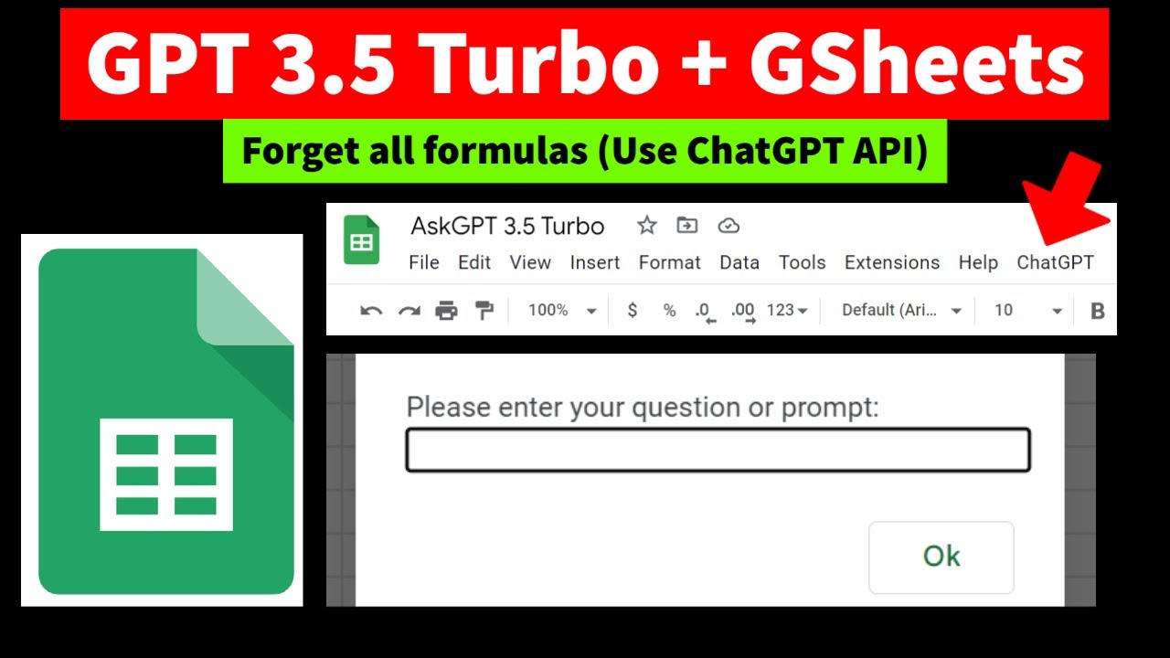 Forget Formulas: Use GPT-3.5 Turbo in Google Sheets ( Using ChatGPT API)