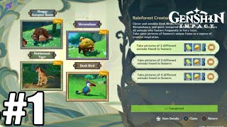 Take pictures of 4 different animals found in Sumeru | Genshin Impact screenshot 2