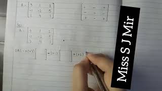 Mathematics 3x3 Determinant of matrix in math
