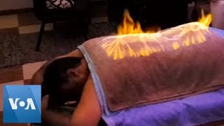 Fire Massages Relieve Back Pain in Egypt