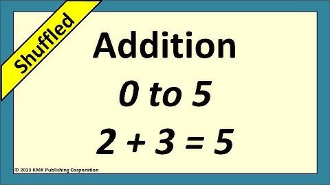 Addition Flash Cards 0-5 Numbers Only Shuffled No Audio Plain Background
