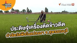 ประดิษฐ์เครื่องตัดข้าวดีด กำจัดวัชพืชในแปลงนา จ.สุพรรณบุรี | อาชีพทั่วไทย