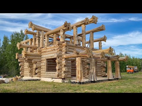 We built a House from Giant Logs - Full Build Process (4K)