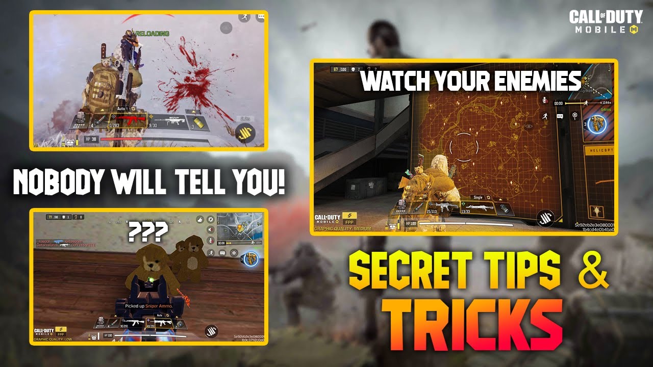COD MOBILE SECRET TIPS & TRICKS IN BATTLE ROYALE CALL OF DUTY MOBILE