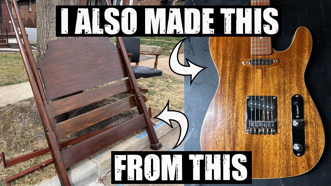 Я сделал ещё одну гитару из мебели, которую нашёл на обочине! 