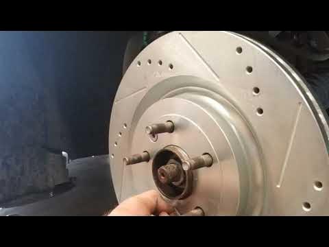 Front Brake Replacement 2016 Ford Explorer Rotors and Pads Easy Drilled