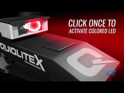 QuiqLite(TM)  X-RW "Hand-Frei" Akku-LED-Lampe (rot/weiß) Video