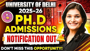 DU Ph.D Admission 2025।Delhi University Ph.D Admission Form 2025|DU Ph.D Admission 2025 Form Fill Up
