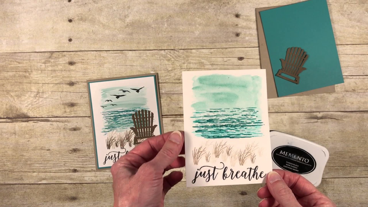 Free Card Kit #2 for July & August 2017 - A Beach Scene Featuring the High Tide Stamp Set