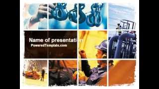 Industrial Plant PowerPoint Template by PoweredTemplate.com