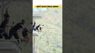 Bungy In Rishikesh #bungee #bungeejumping #jumping #adventure #trending #viral #bungy #shorts