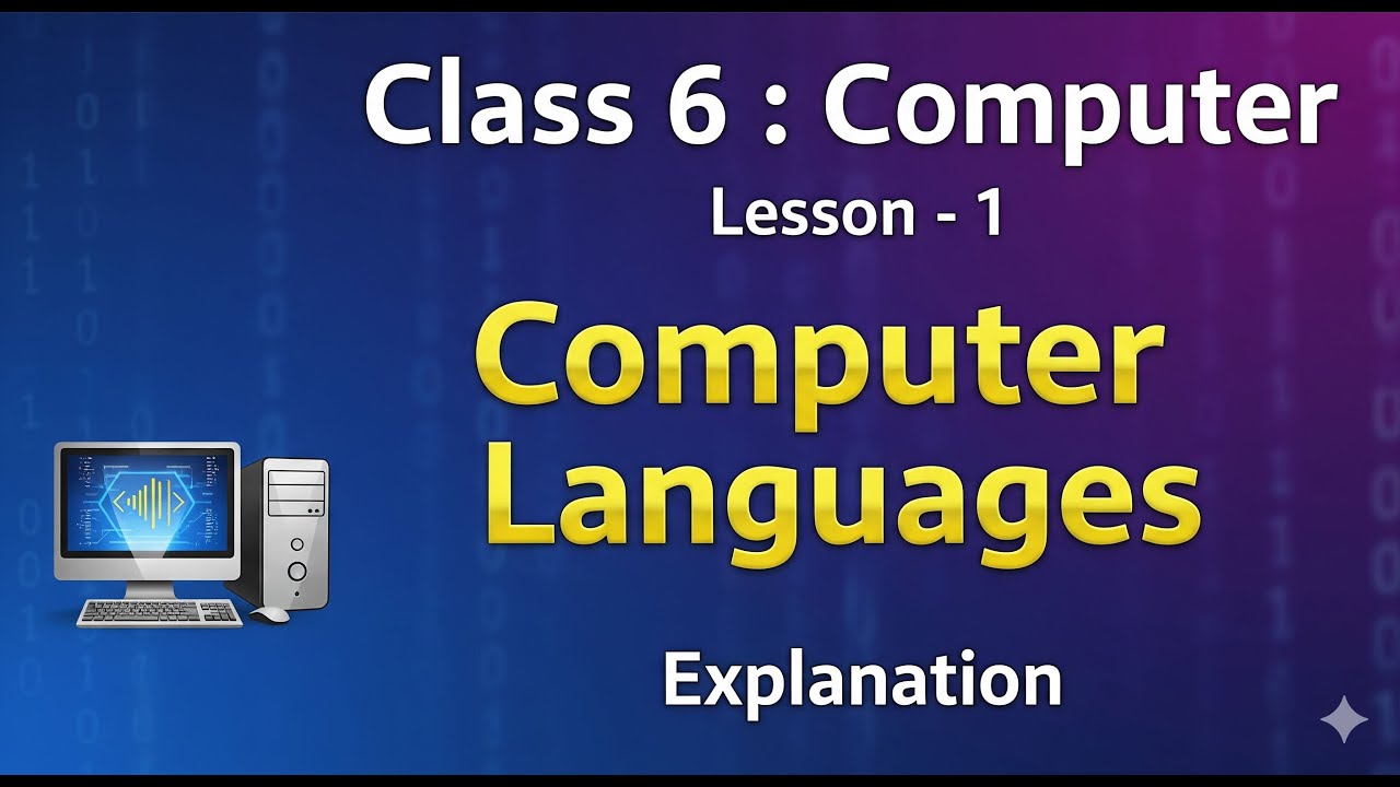 Class 6 Computer Lesson 1 | Computer Languages | Full Explanation in ...