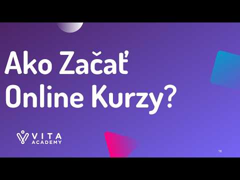 Elearning Platforma VITA (Virtual IT Academy) - Ako Začať Online Kurzy a Školenia?