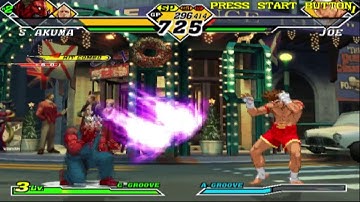 Capcom vs. SNK 2: Mark of the Millennium 2001 - Geese/Shin Akuma/Yun - Arcade Mode Playthrough