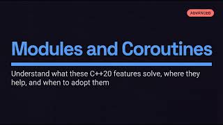 C++ Modules and Coroutines