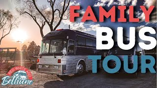 || BUS TOUR || RED WHITE and BETHUNE || Blue Betty ||  •Family of 5 live FULLTIME in VINTAGE BUS