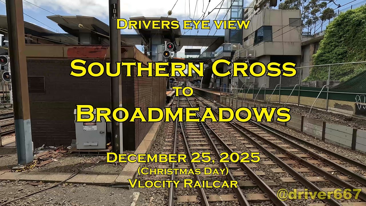 Drivers eye view, Southern Cross to Broadmeadows, VL, Dec 2025