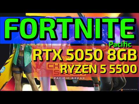 Náhled FPS testu Fortnite na RTX 5050 a Ryzen 5 5500