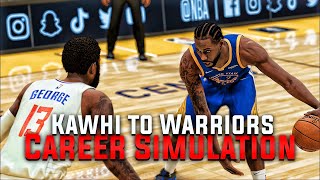 KAWHI LEONARD sign and traded to Golden State Warriors Career Simulation in NBA 2K21