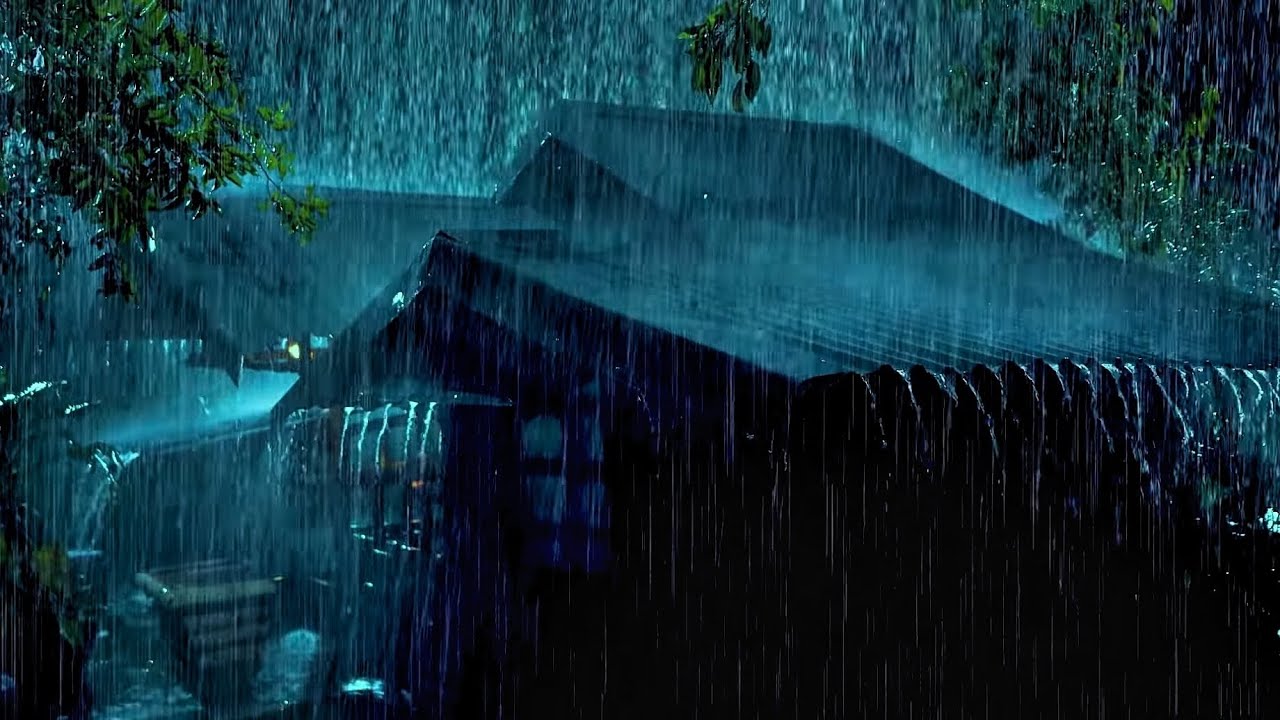 Heavy rain on a tin roof for deep sleep in 3 minutes⛈️