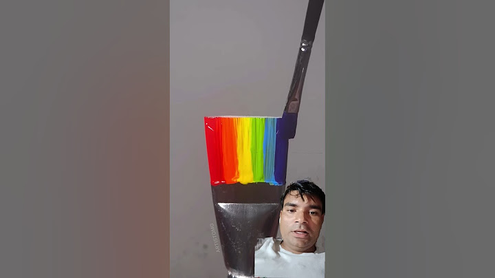 Let's paint a mirror with Rainbow Colour 🌈 🌈 Using a big brush 🖌️🖌️#shorts #rainbow #colourmixing