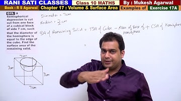 Class 10 Maths (Ex 17A Example 19) Volume And Surface Area (RS Agarwal 2019)
