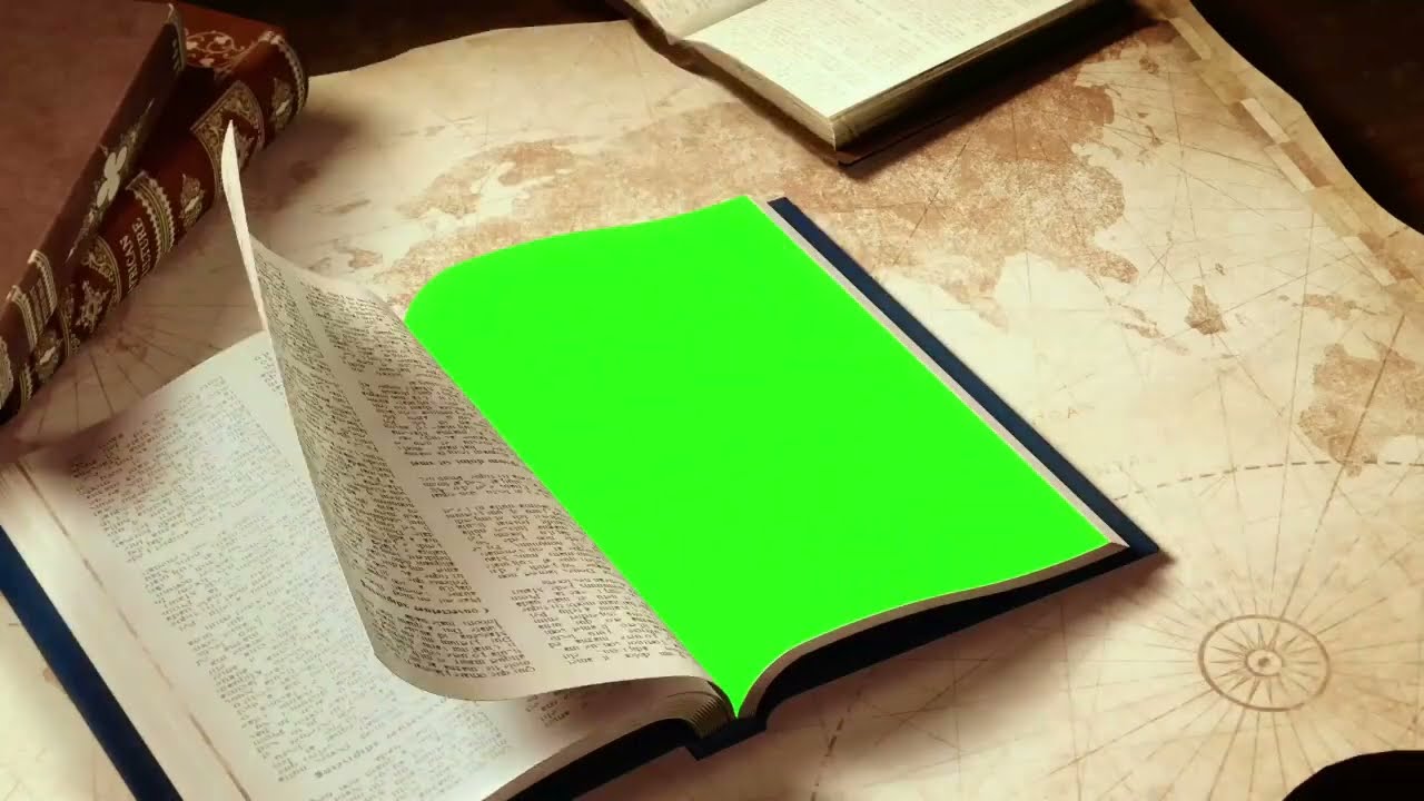 Animated Book Opening Green Screen Effect 