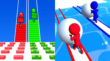 Bridge Race VS Snow Race - All Levels Gameplay Android, ios (Part 128)