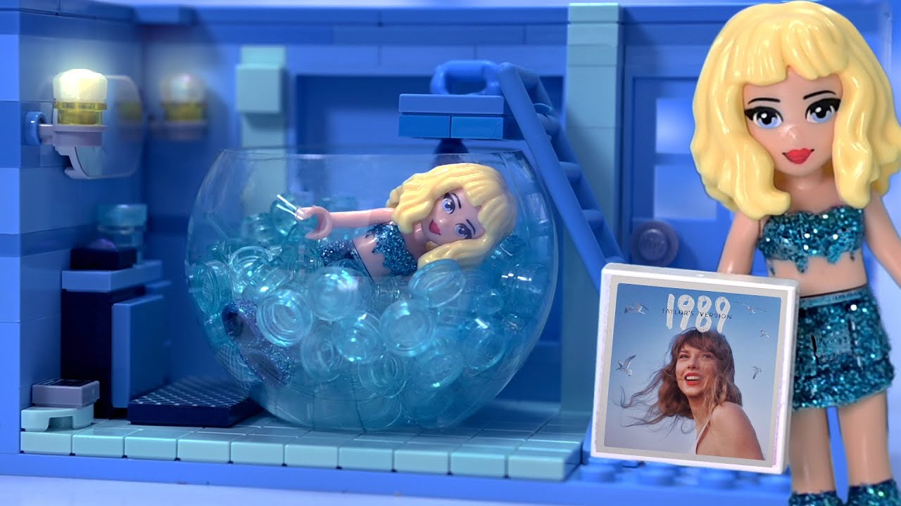 Tayor Swift 1989 as LEGO 🩵🦋 doll repaint & custom build Eras Tour blue  outfit 