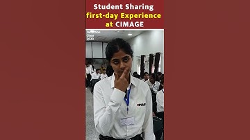 Student Sharing first-day Experience at CIMAGE, Induction Class 2023