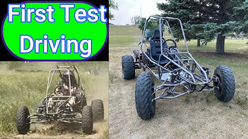 Snowmobile powered 540cc 2 stroke kart/buggy out for some first testing July 2 2021 #builtnotbought