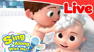 LIVE! 🔴🛁 Bath Song @CoComelon for Kids | Sing Along With Me! | Learning Videos | ABC and 123